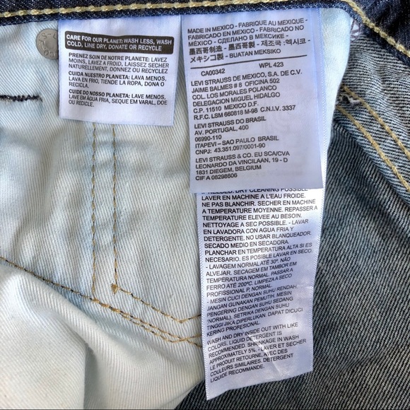 Levi’s 513 Dark Wash Slim Straight Leg Denim Jeans - Picture 15 of 15